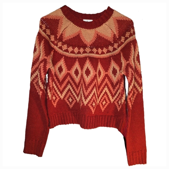 🆕True Craft Crew Neck Intarsia Sweater - Size Small - NWT - Picture 1 of 10
